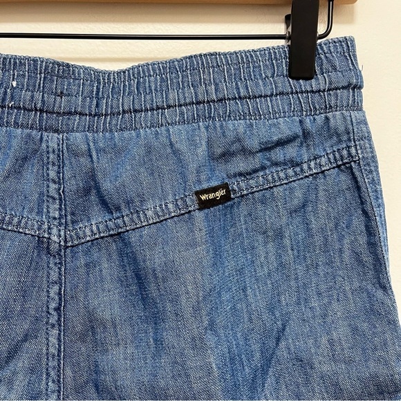 WRANGLER Lightweight Shorty Chambray Bareback Drawstring Pull On Shorts XS - Picture 5 of 9